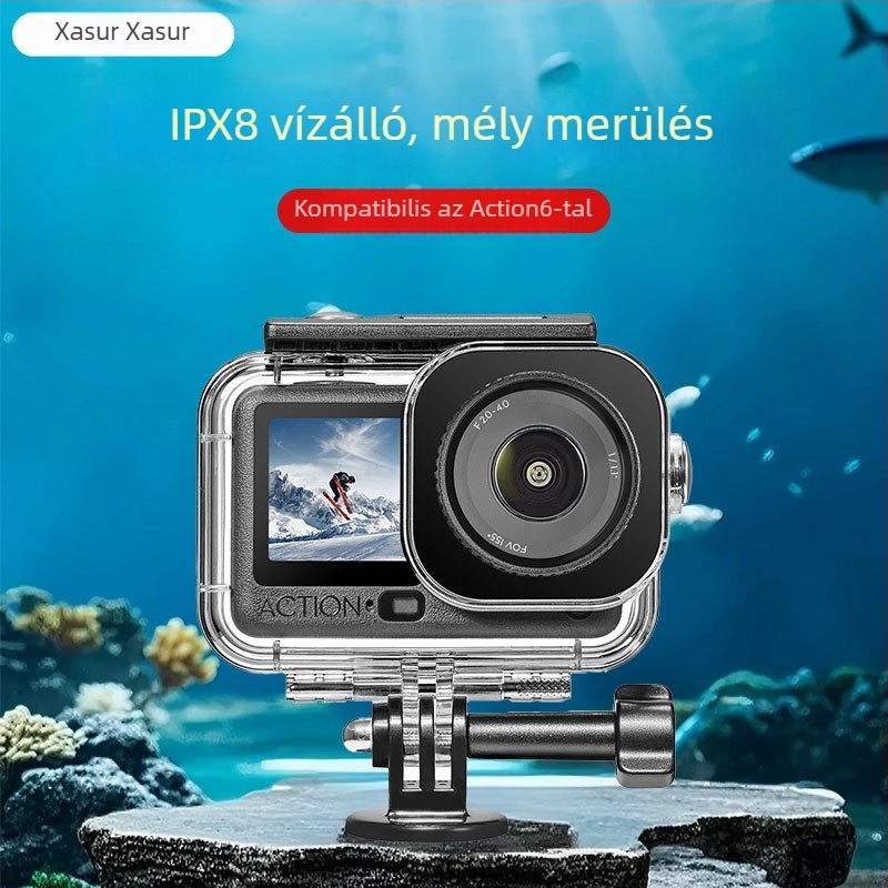 DJI Action6 45 m vízálló merülő tok — védőhéj és tartozékok
