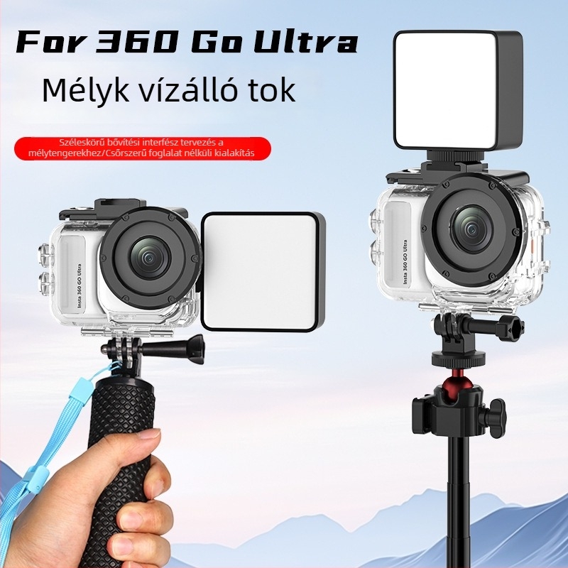 Insta360 GO Ultra átlátszó vízálló védőburkolat, PC+üveg, dobozos csomagolásban, raktáron, logónyomás elérhető