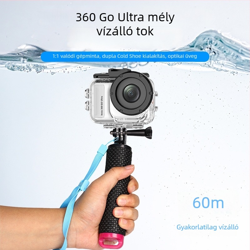 Insta360 GO Ultra átlátszó vízálló védőburkolat, PC+üveg, dobozos csomagolásban, raktáron, logónyomás elérhető