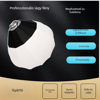 Élő közvetítéshez állvány gömb alakú soft light fejjel, 300W, 220V, egykamerás