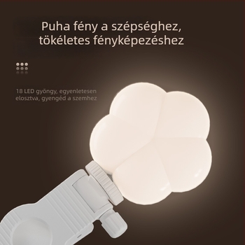 Mini telefonos szelfivillogító lámpa – három színhőmérséklet, 3W, 5V, ABS+PS, TL-001