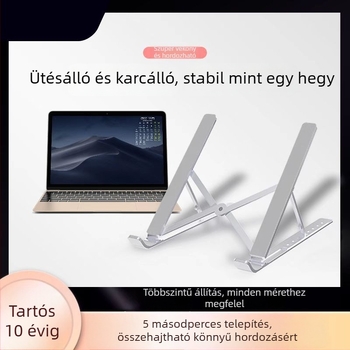 M36 sorozatú alumínium laptop állvány – magasságállítás, hőelvezetés, asztali kivitel, tömeg 260 g