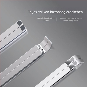 M36 sorozatú alumínium laptop állvány – magasságállítás, hőelvezetés, asztali kivitel, tömeg 260 g