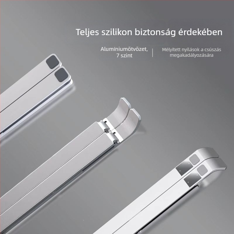 M36 sorozatú alumínium laptop állvány – magasságállítás, hőelvezetés, asztali kivitel, tömeg 260 g