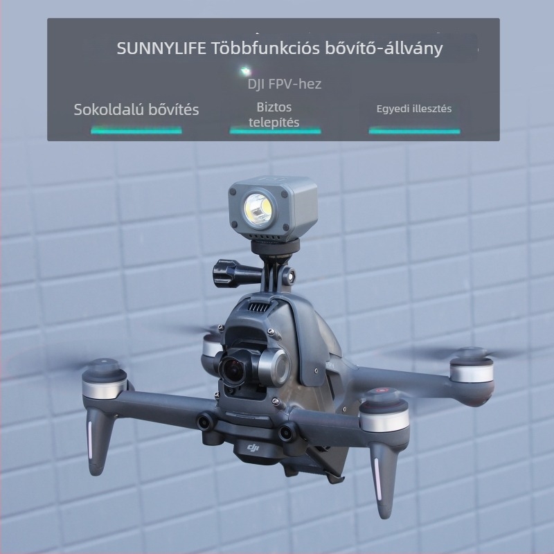 Sunnylife DJI FPV szerelő adapter GoPro Pocket 2-höz, FV-Q9332; anyag: műanyag; logó nyomtatás nélkül; kompatibilis DJI FPV