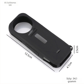 Insta360 X5 szilikon tok – Shadow Stone X5 védőhéj, objektív védelem, panoráma kamera, esésálló kialakítás; Shadow Stone X5-kompatibilis; anyag: szilikon; logó nyomtatás: elérhető
