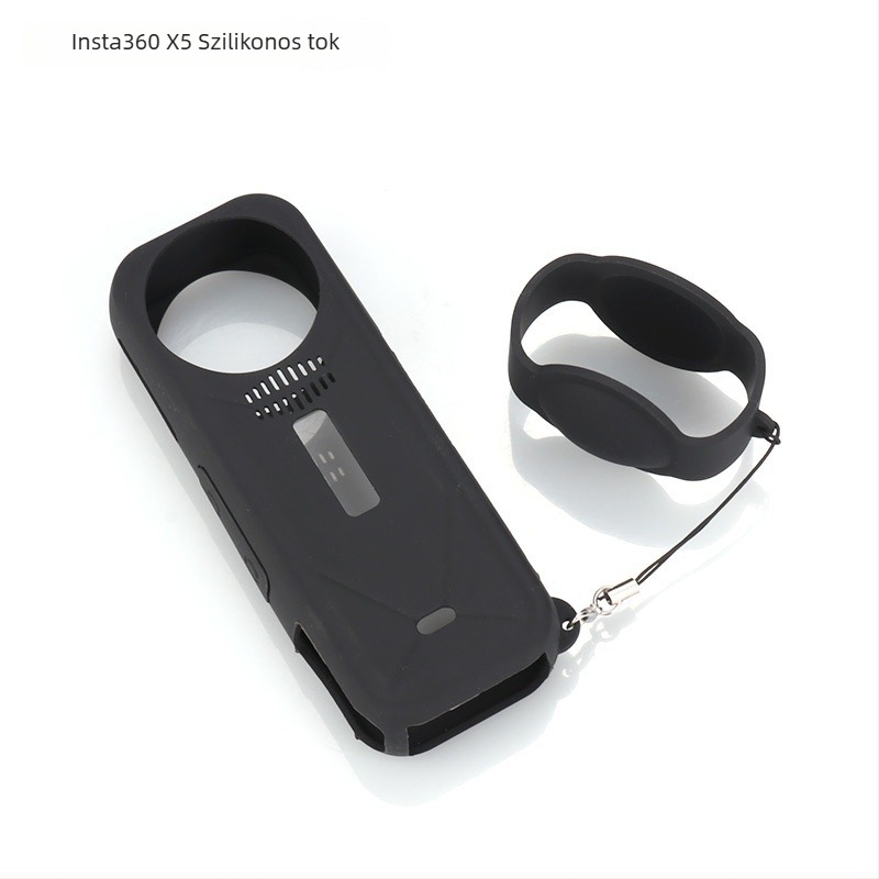 Insta360 X5 szilikon tok – Shadow Stone X5 védőhéj, objektív védelem, panoráma kamera, esésálló kialakítás; Shadow Stone X5-kompatibilis; anyag: szilikon; logó nyomtatás: elérhető