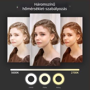 Shiming SM206 Összecsukható kitöltő fény, 60W, 110–240V, szépségápolásra, sminkhez és élő közvetítéshez