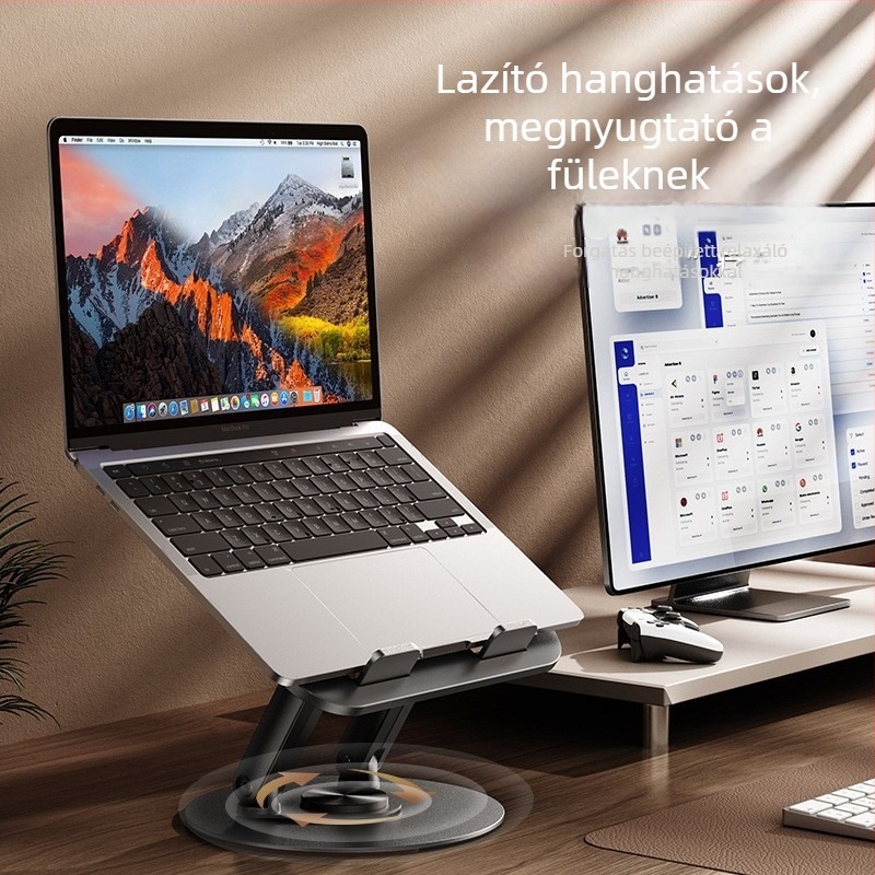 K75 Alumíniumötvözet Forgó Asztali Laptop- és Tabletállvány, 885 g