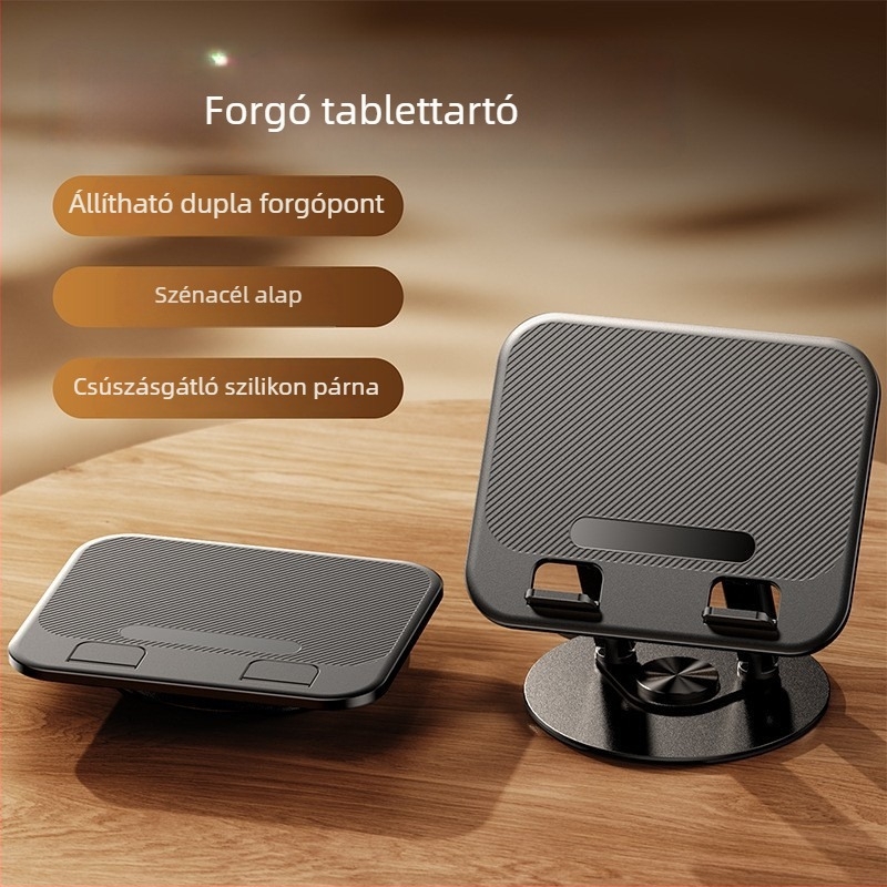 K75 Alumíniumötvözet Forgó Asztali Laptop- és Tabletállvány, 885 g