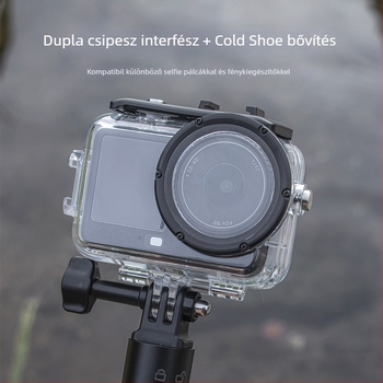 DJI Action6 vízálló védőburkolat 60 m merülésig, anyaga: edzett üveg + 316-os rozsdamentes acél; csomagolás tartalma: burkolat, csavar, alap; logó testreszabás elérhető
