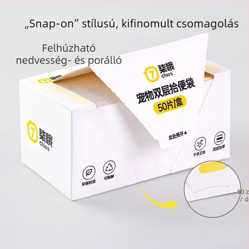 Seven oh kutyaürülék zacskók, mellény-stílus, műanyag, szabályos vastagság