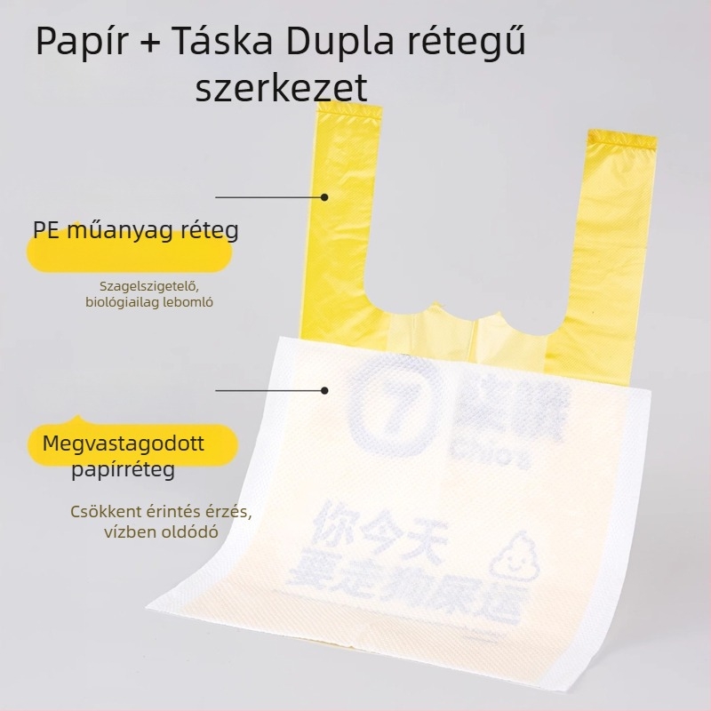 Seven oh kutyaürülék zacskók, mellény-stílus, műanyag, szabályos vastagság