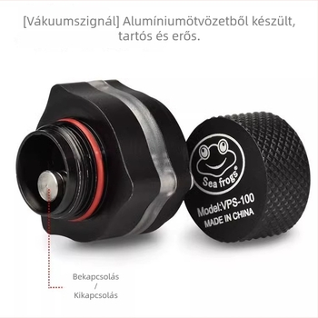 VPS-100 vákuumos szivárgás-detektáló rendszer búvárhéjhoz kamerával – alumíniumötvözet + PC, terhelhetőség <2 kg, tömege 0,3 kg