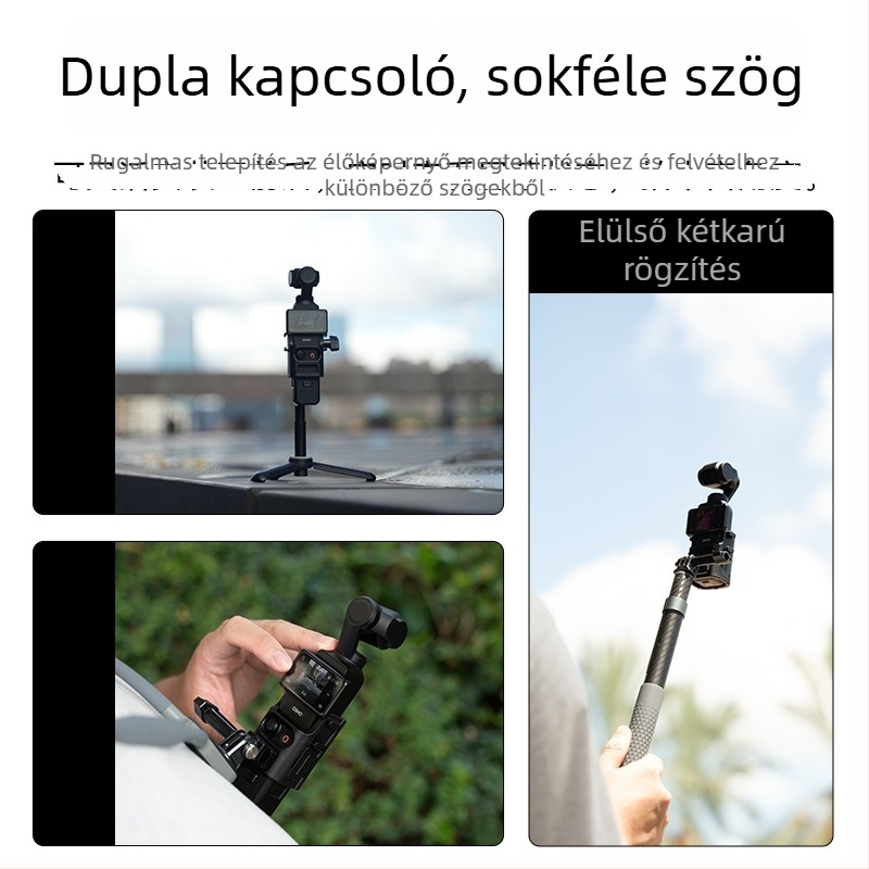 TELESIN DJI Pocket 3 bővítő konzol – alumínium ötvözet + nylon, többfunkciós bővítő keret hideg cipővel