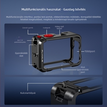 Flymile fém védőburkolat és bővítő keret a DJI Osmo Action 6 Rabbit Cage-hez