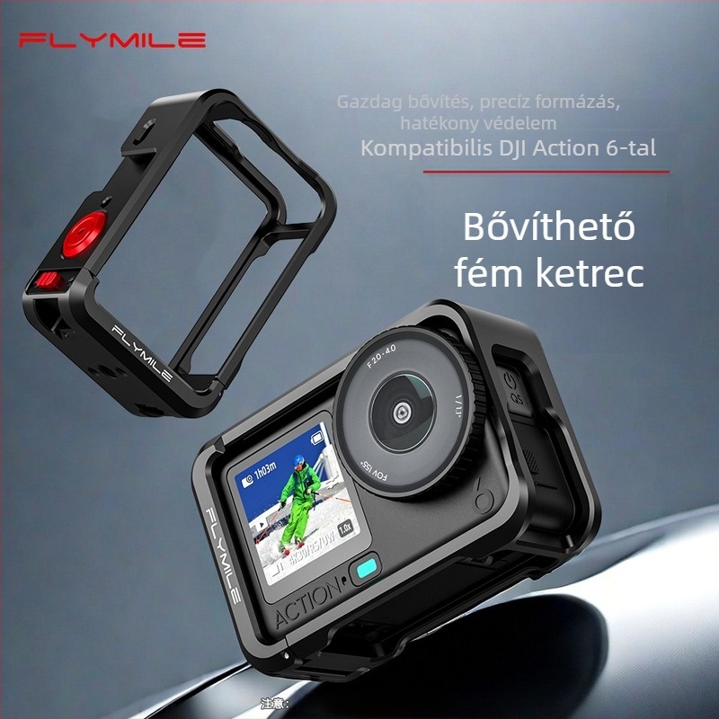 Flymile fém védőburkolat és bővítő keret a DJI Osmo Action 6 Rabbit Cage-hez