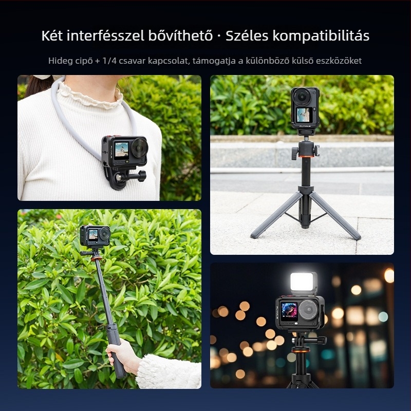 Flymile fém védőburkolat és bővítő keret a DJI Osmo Action 6 Rabbit Cage-hez