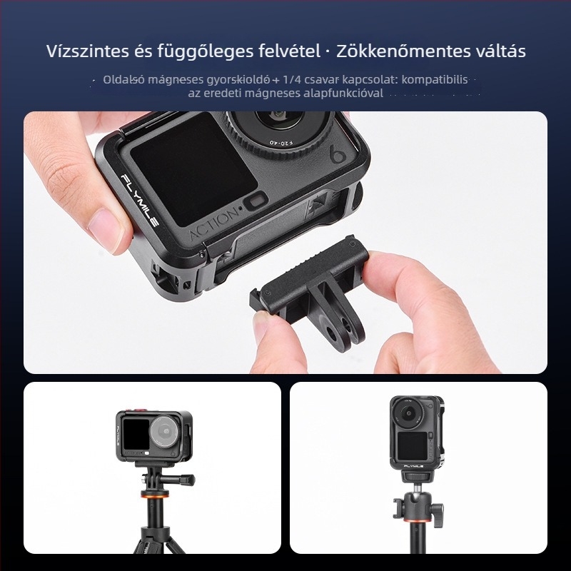 Flymile fém védőburkolat és bővítő keret a DJI Osmo Action 6 Rabbit Cage-hez