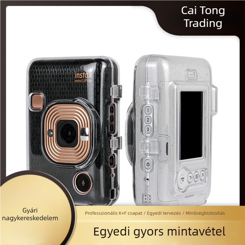 Polaroid Instax Mini LiPlay átlátszó univerzális kameratároló tok PC, tartós, karcolásálló és ütésálló