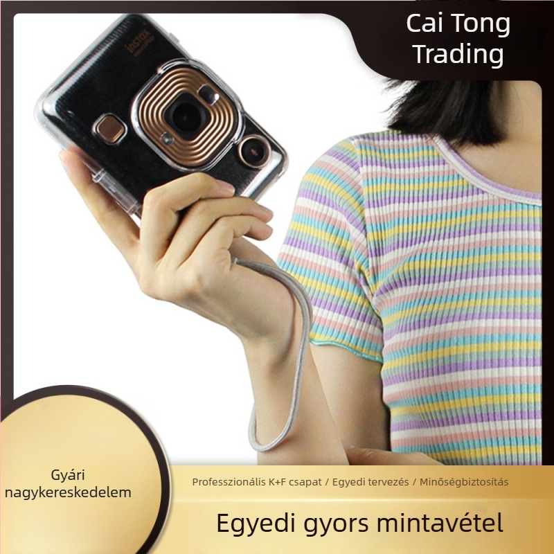 Polaroid Instax Mini LiPlay átlátszó univerzális kameratároló tok PC, tartós, karcolásálló és ütésálló