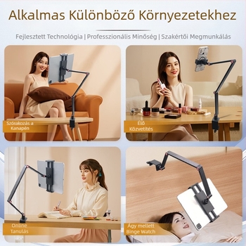 Clip-on tabletás tartó, összecsukható és forgó kivitel, modell Bx-s07b3, tömeg 950 g
