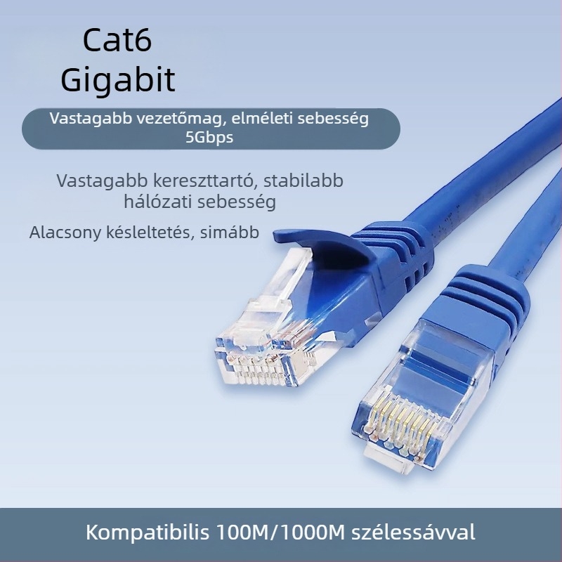 Cat6 Gigabit hálózati kábel RJ-45 belső használatra routerekhez