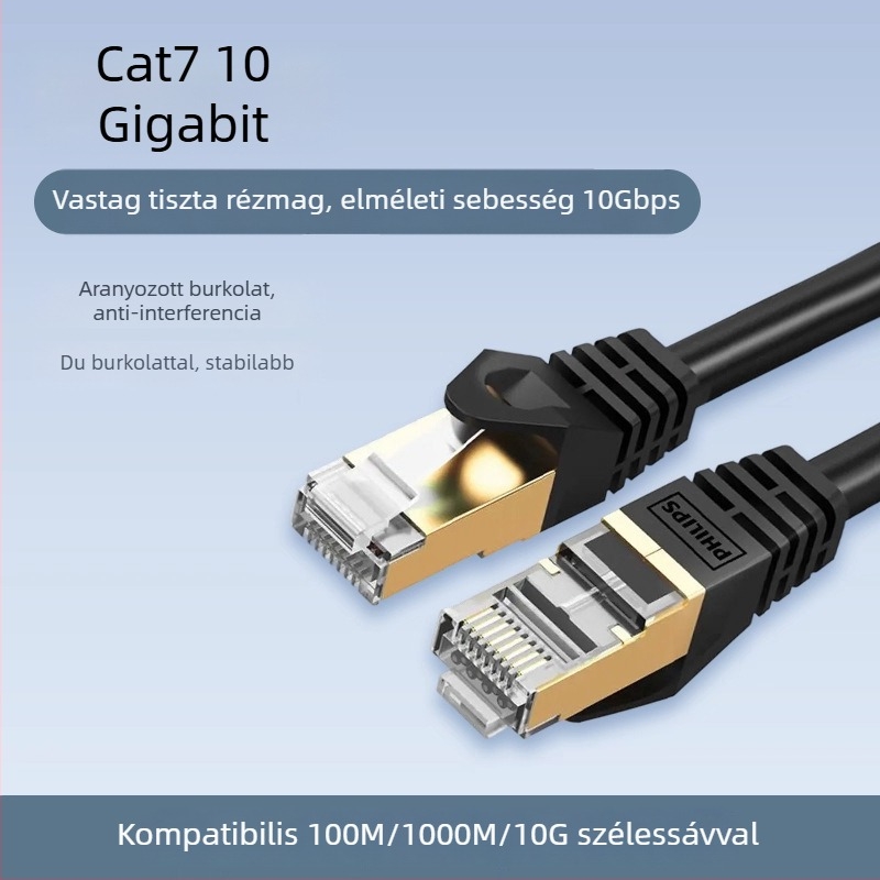 Cat6 Gigabit hálózati kábel RJ-45 belső használatra routerekhez