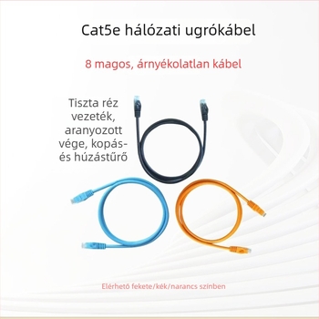 Hikvision Cat6 Gigabit megfigyelő hálózati kábel, 8 magos, 4 pár, dupla árnyékolású, modell DS-1LN5E, beltéri és kültéri használatra