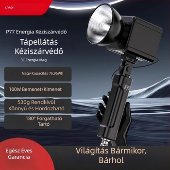 Liadi P77 kamera akkumulátor-kezelő töltővel és világítással – alumínium ötvözet