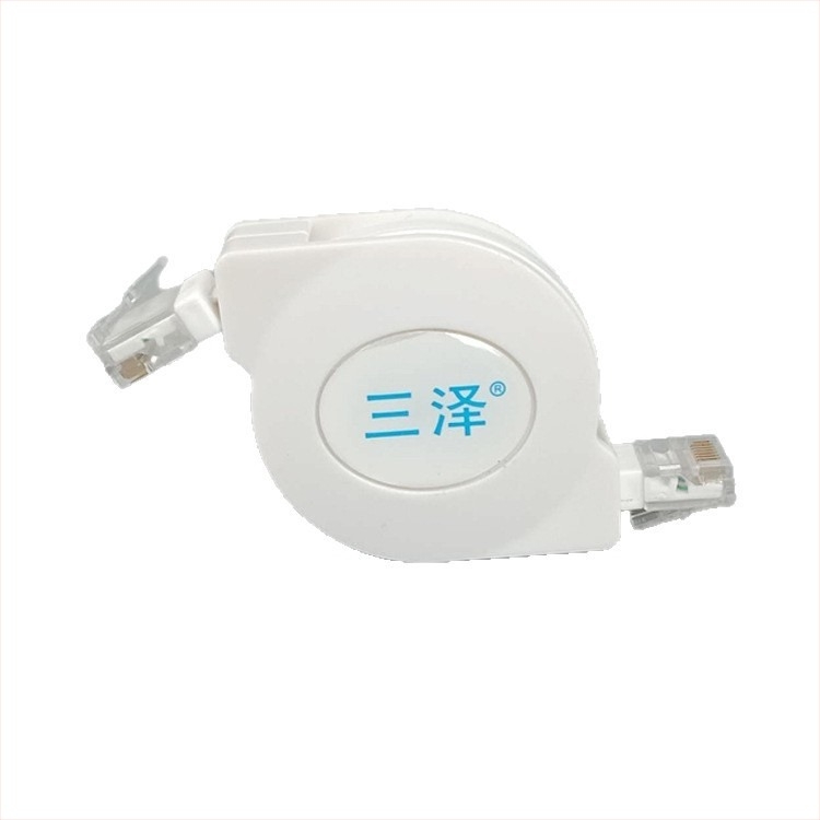 Category 6 hordozható visszahúzható RJ-45 hálózati kábel, 1,5 m, tiszta réz, 1000 Mbps