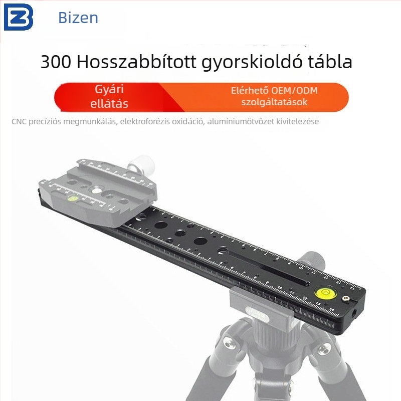 SLR-kompatibilis gyorskioldó lemez, alumíniumötvözet, terhelhetőség 6–10 kg, tömeg 0,25 kg
