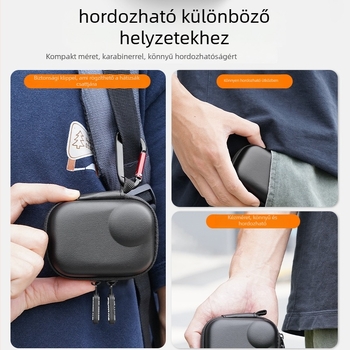 Flymile Insta360 Go Ultra hordtáska – kompakt hordtáska a főegységhez és tartozékokhoz (Márka: Flymile; Kompatibilitás: Insta360 Go Ultra; Típus: Hordtáska; Cél: Tárolás)