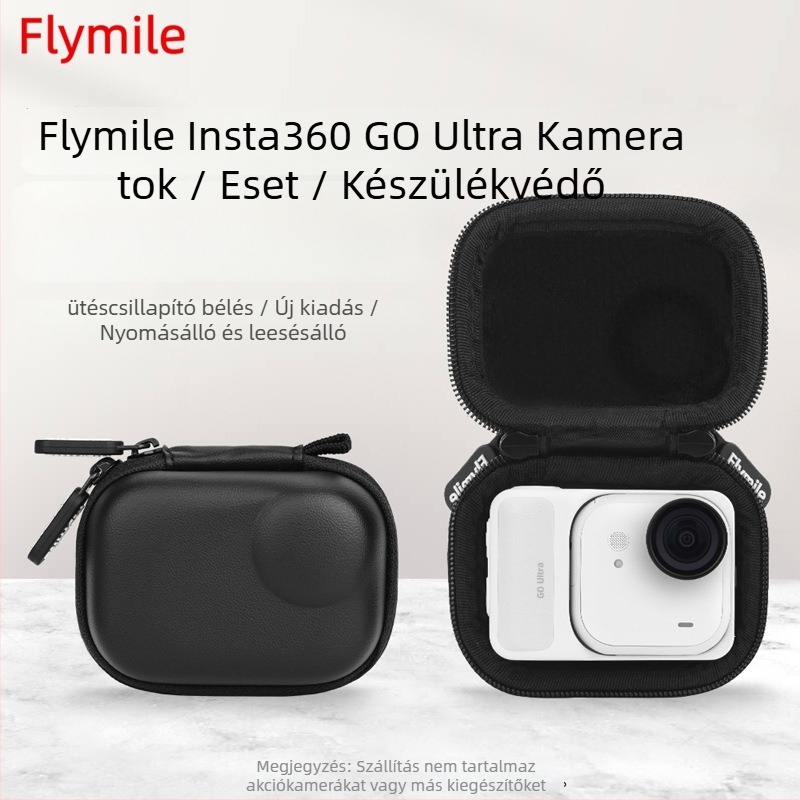 Flymile Insta360 Go Ultra hordtáska – kompakt hordtáska a főegységhez és tartozékokhoz (Márka: Flymile; Kompatibilitás: Insta360 Go Ultra; Típus: Hordtáska; Cél: Tárolás)