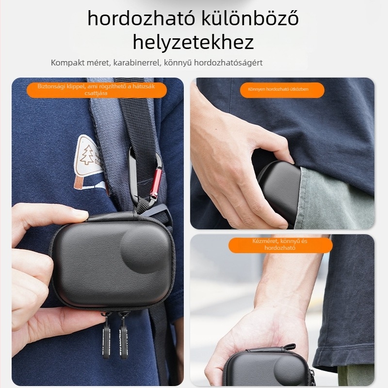 Flymile Insta360 Go Ultra hordtáska – kompakt hordtáska a főegységhez és tartozékokhoz (Márka: Flymile; Kompatibilitás: Insta360 Go Ultra; Típus: Hordtáska; Cél: Tárolás)