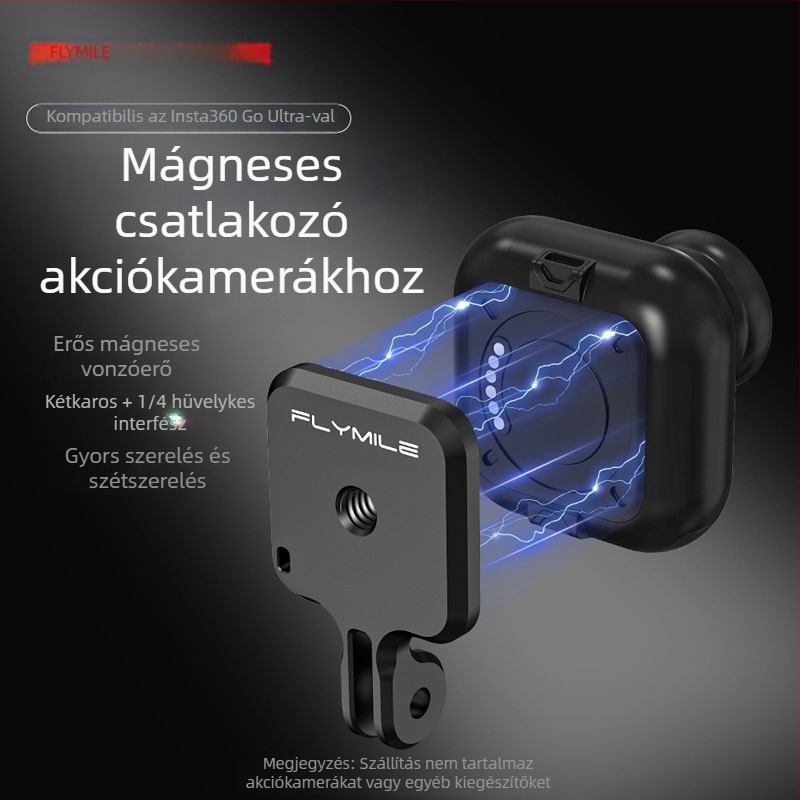 Flymile Insta360 Go Ultra mágneses gyorskioldó hátsó lemez kiegészítő bővítő konzollal