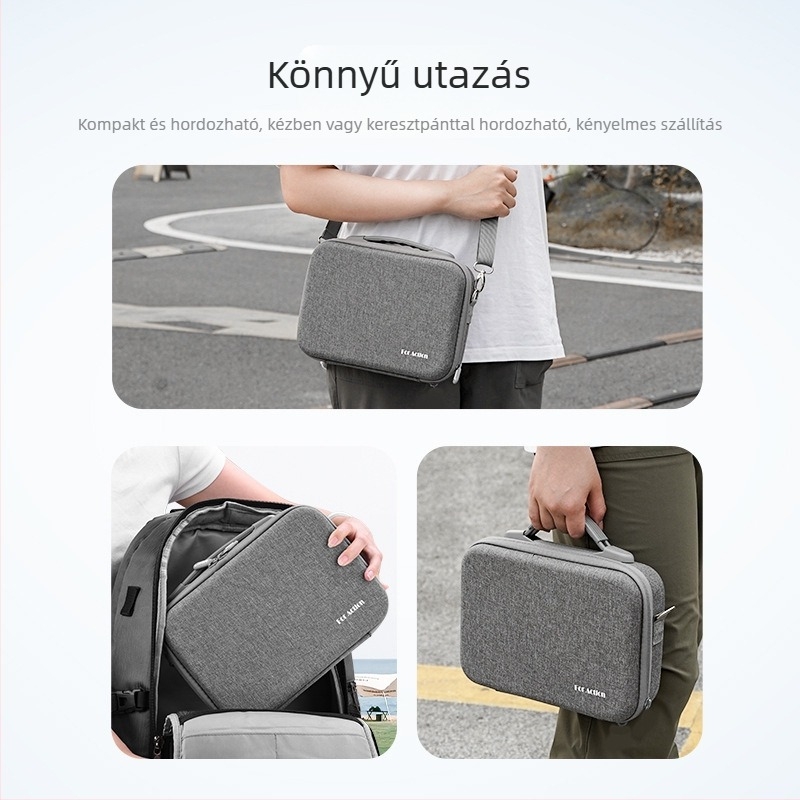 DJI Action 5 Pro / 4 akciókamera számára váll- és crossbody táska — hordozható tárolótáska, kiegészítők
