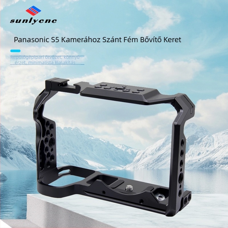 Kamera ketrec Panasonic Lumix S5-höz – alumínium ötvözetből, teherbírás 6–10 kg, tömeg 0,195 kg