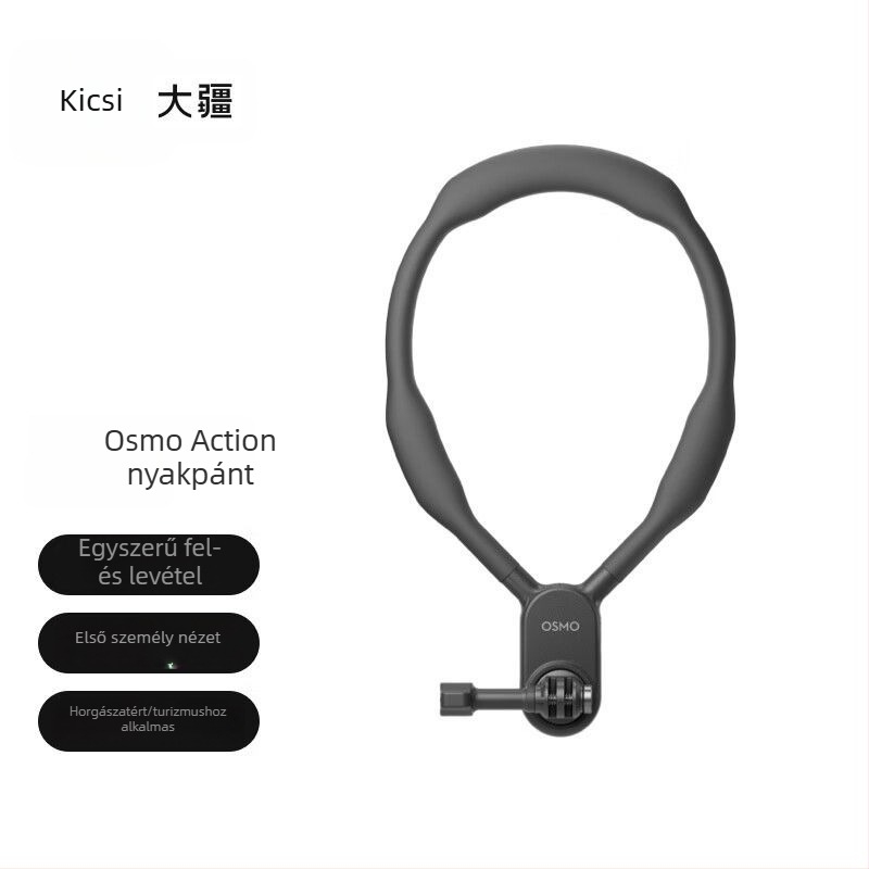 Osmo Action 5/4/3 nyakba akasztható tartó – szilikon tok, praktikus kamera-kiegészítő (OEM)