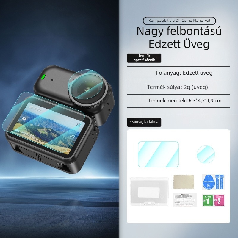 FLYMILE DJI Osmo Nano képernyővédő készlet: edzett fólia + hidrogel fólia