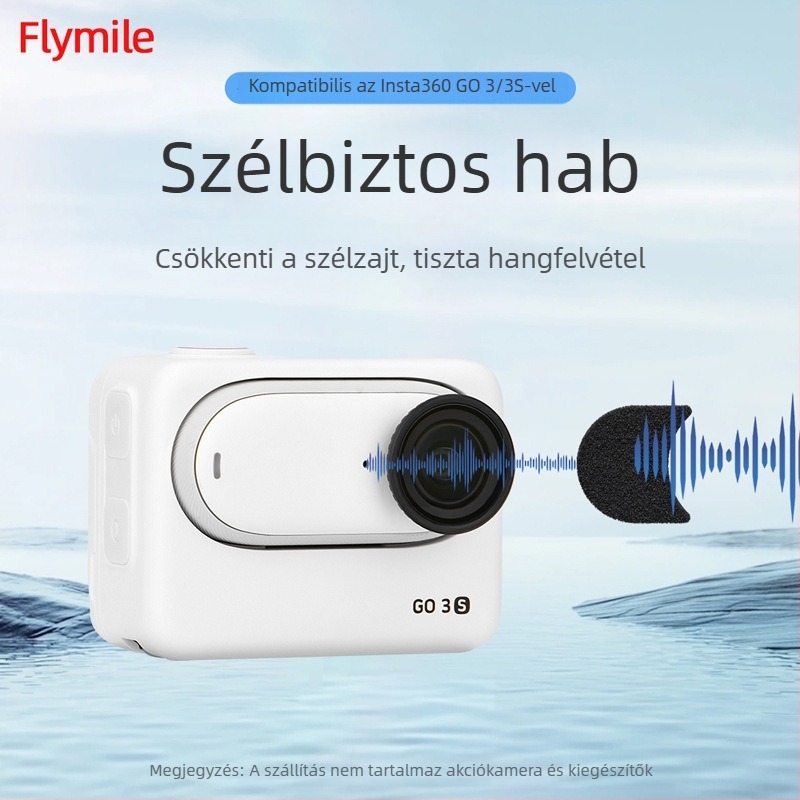 Insta360 Go3S-kompatibil - Átlátszó szivacsos védőfedél a hangrögzítéshez, zajcsökkentéssel – Go3 kiegészítő