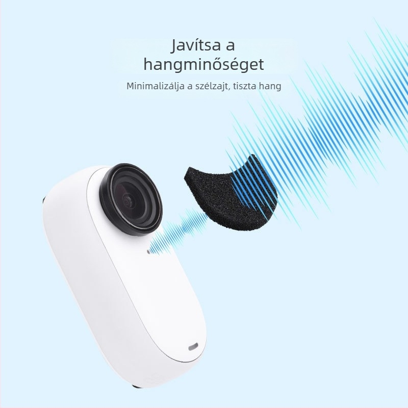 Insta360 Go3S-kompatibil - Átlátszó szivacsos védőfedél a hangrögzítéshez, zajcsökkentéssel – Go3 kiegészítő
