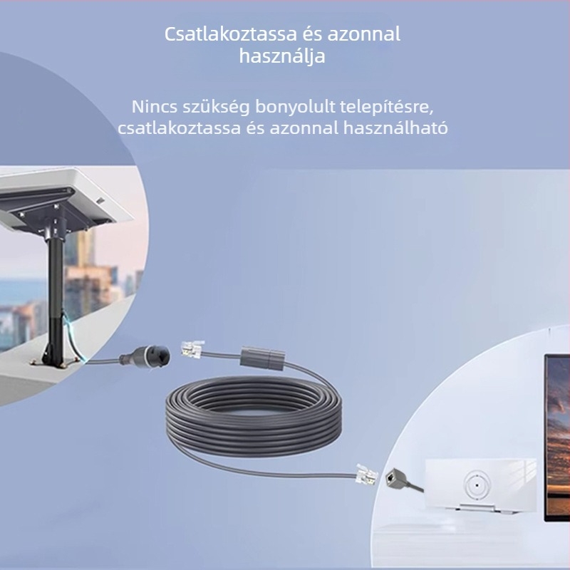Category 7 kültéri IP68 vízálló hálózati hosszabbító kábel RJ-45-ös csatlakozóval, 1200 Mbps, 0,2–3 m