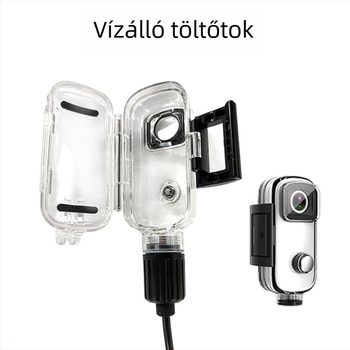 SJCAM C100 vízálló töltőtok kamera számára oldalsó töltéssel és felvétellel | ABS anyag, USB töltés, kompatibilis a C100-hoz