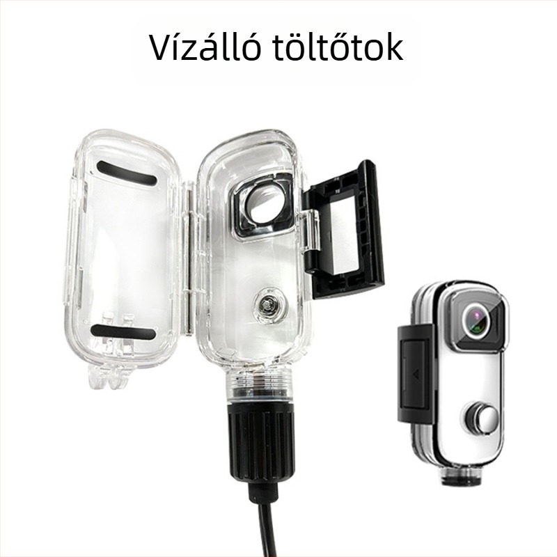 SJCAM C100 vízálló töltőtok kamera számára oldalsó töltéssel és felvétellel | ABS anyag, USB töltés, kompatibilis a C100-hoz