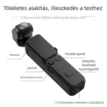 DJI Pocket 3 szilikon tok; Anyag: szilikon; Logó nyomtatás: testreszabható; Csomagolás: szilikon tok + TPE zacskó