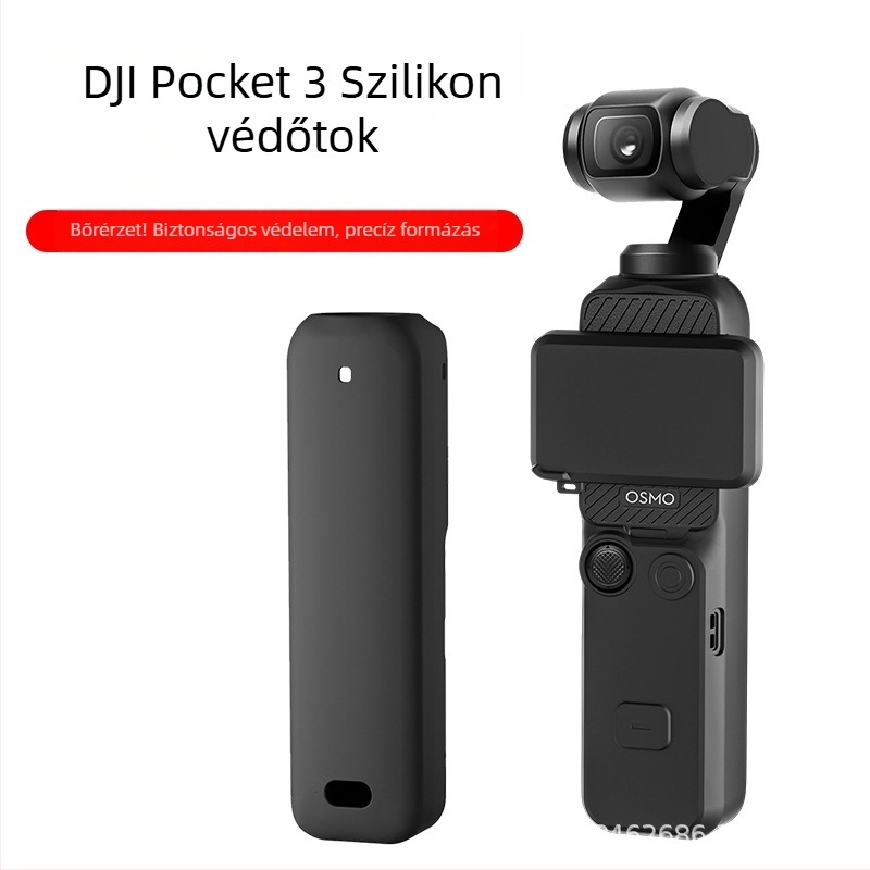 DJI Pocket 3 szilikon tok; Anyag: szilikon; Logó nyomtatás: testreszabható; Csomagolás: szilikon tok + TPE zacskó
