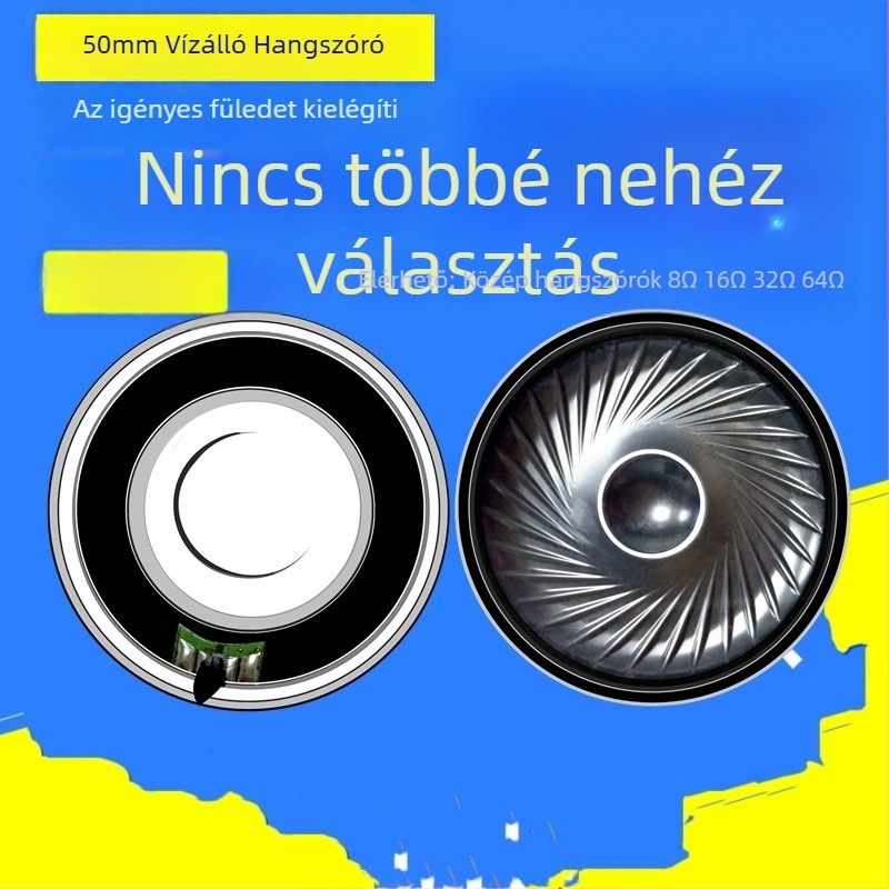 ERQU koaxiális hangszóró belső mágneses rendszerrel, ultra vékony ház, diafragma nem papírból, frekvencia-válasz 50-30000 Hz