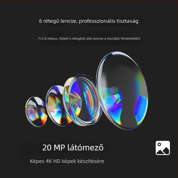 Kerékpáros akciókamera – 48 MP érzékelő, TF-kártya tárhely, két LCD kijelző, modell A26, akkumulátor üzemideje 90–110 perc