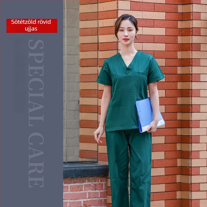 Uniszex orvosi kézmosó scrubs, alkalmas kórházi és kozmetikai klinikák számára, pamut anyag, nedvességelvezető
